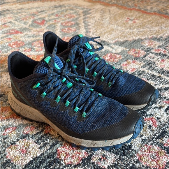 Merrell Blue and Green Trail Shoes - Picture 1 of 12